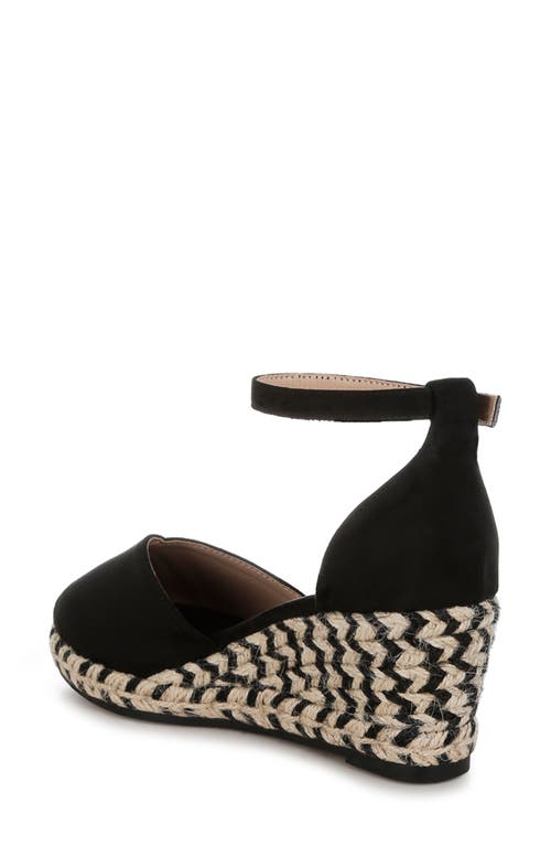 London Rag Sorcruz Espadrille Platform Wedge Pump In Black