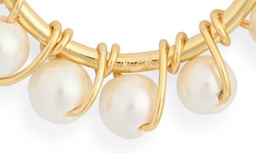 Argento Vivo Five Small Freshwater Pearl Drop Earrings In Gold