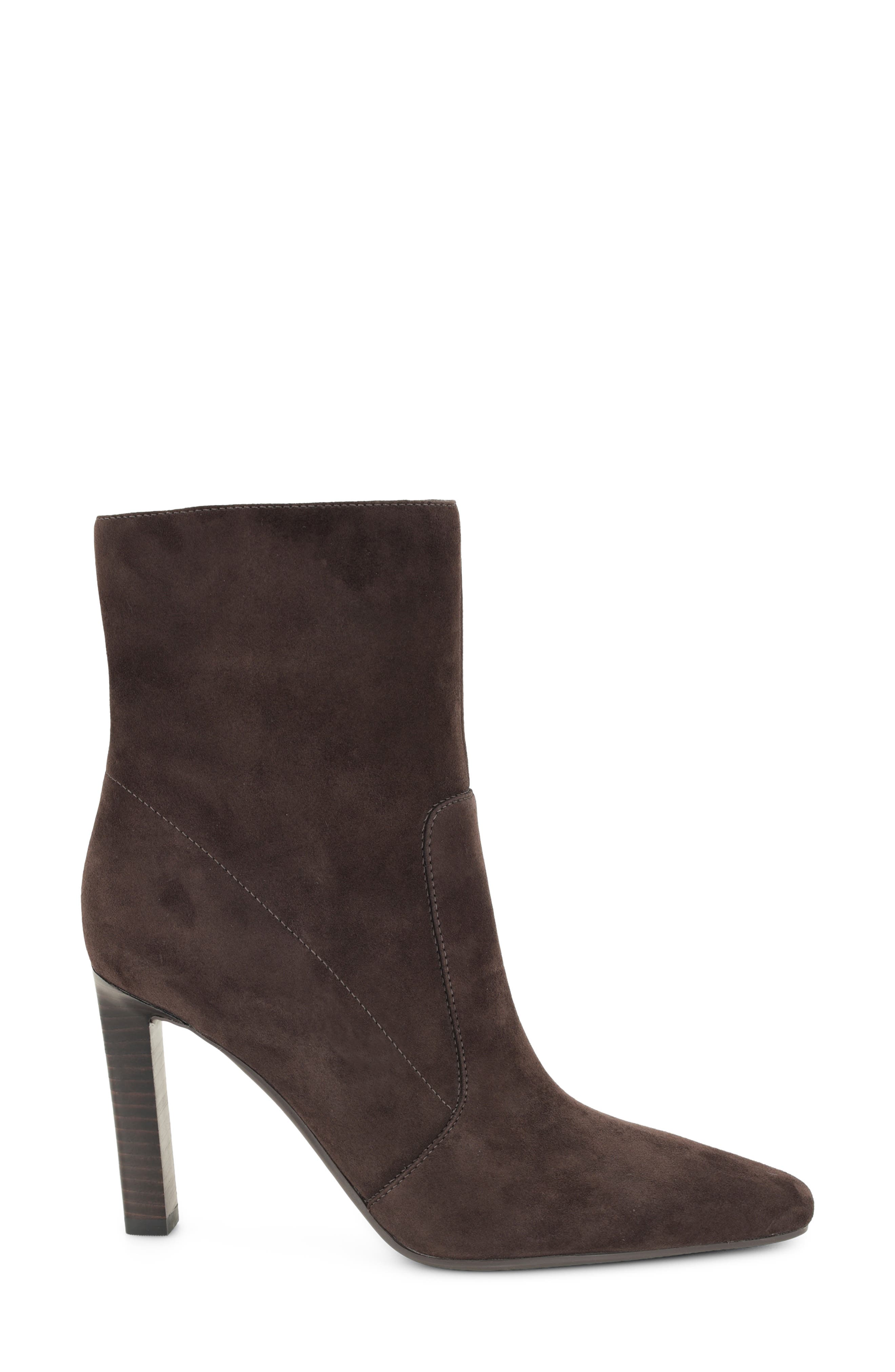 Halla Leather Bootie, Alternate, color, DARK BROWN