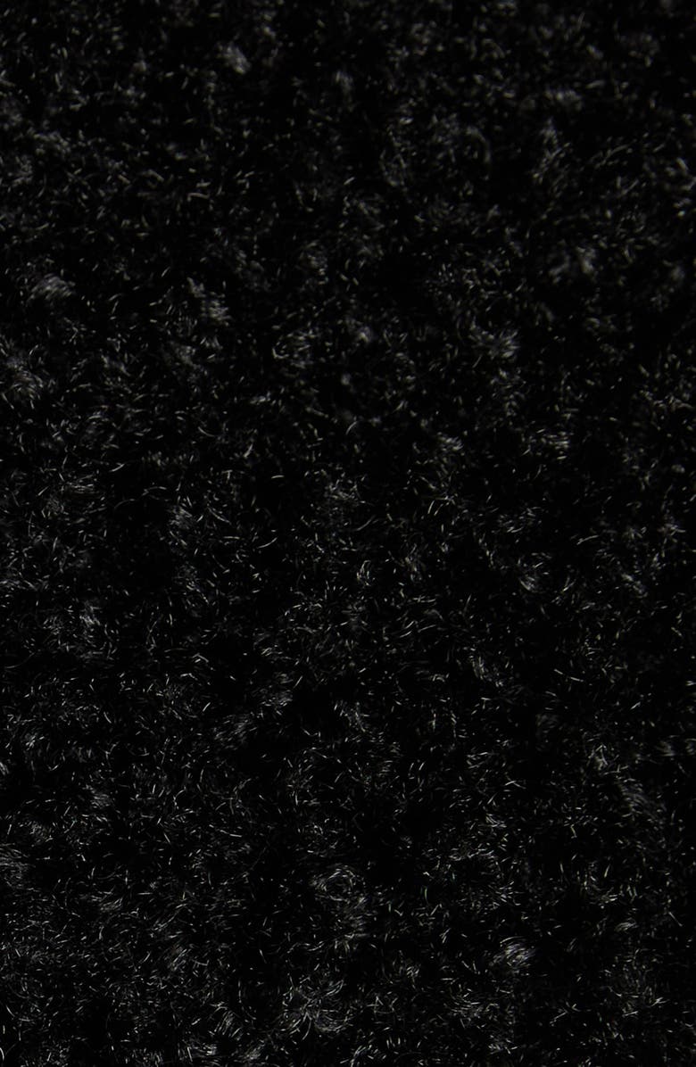 Moncler Faux Shearling & Quilted Down Cardigan, Alternate, color, Black