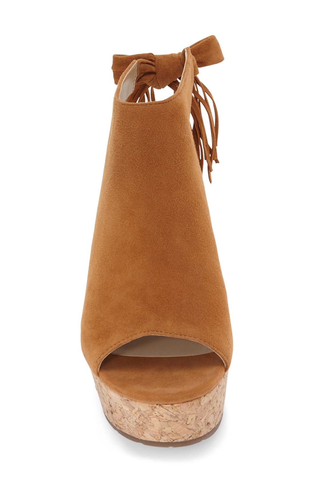 'Sueann' Platform Wedge Sandal, Alternate, color, COGNAC SUEDE
