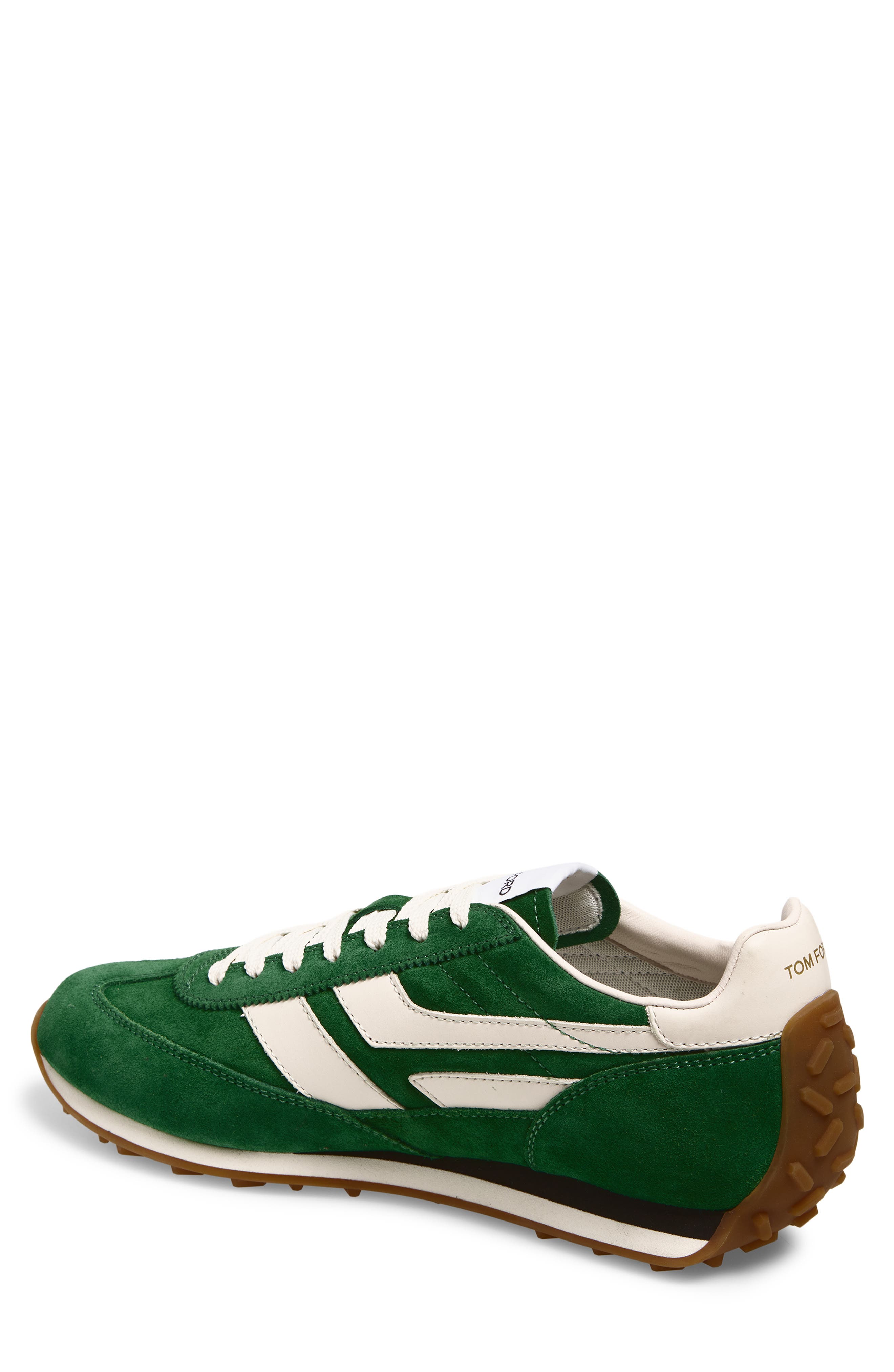 TOM FORD Mick Mixed Media Sneaker, Alternate, color, Emerald/ Amber