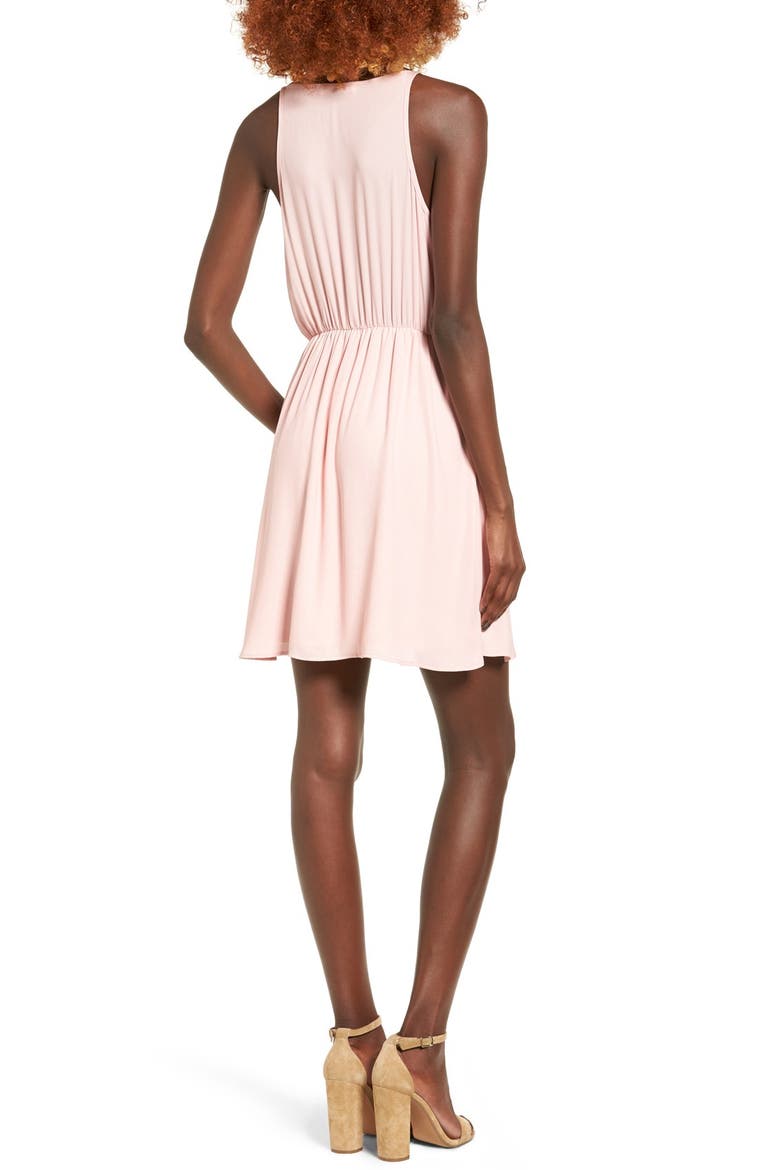 Surplice Camisole Dress, Alternate, color, SILVER PINK