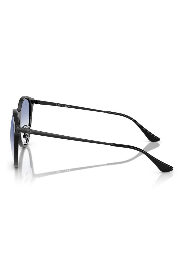 55mm Gradient Round Sunglasses, Alternate, color, BLACK