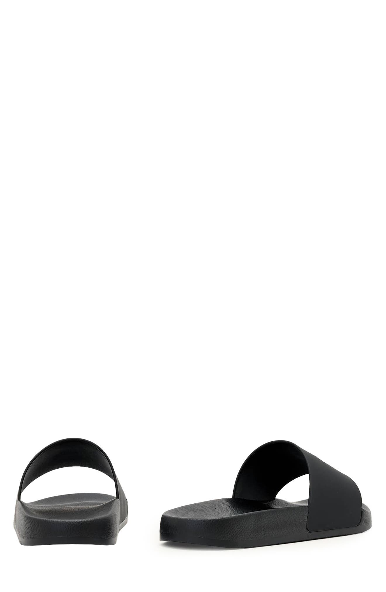 AllSaints Date Slide Sandal, Alternate, color, Black