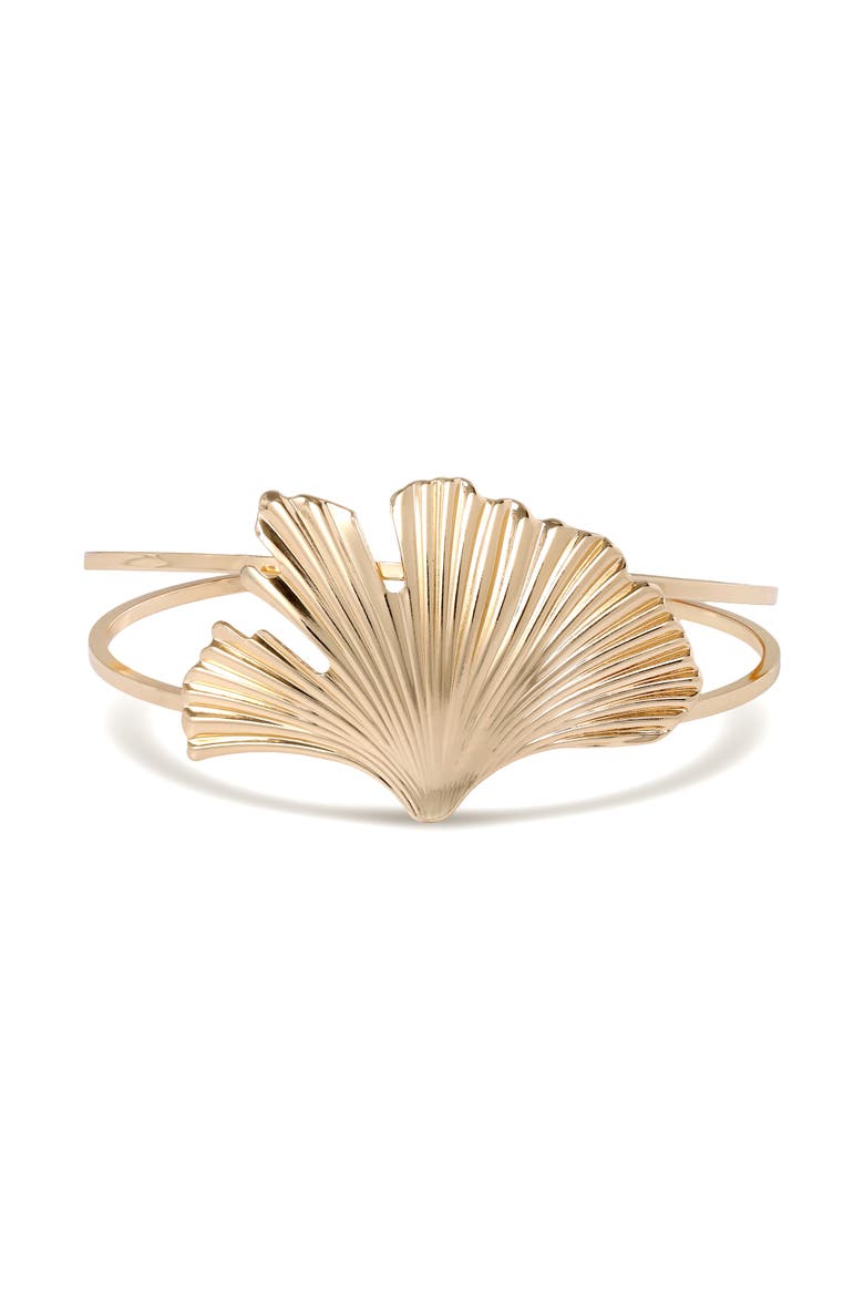 Shell Cuff Bracelet, Main, color, Gold