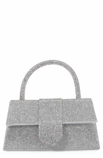 Rhinestone Embellished Top Handle Bag