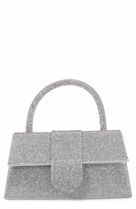 Rhinestone Embellished Top Handle Bag