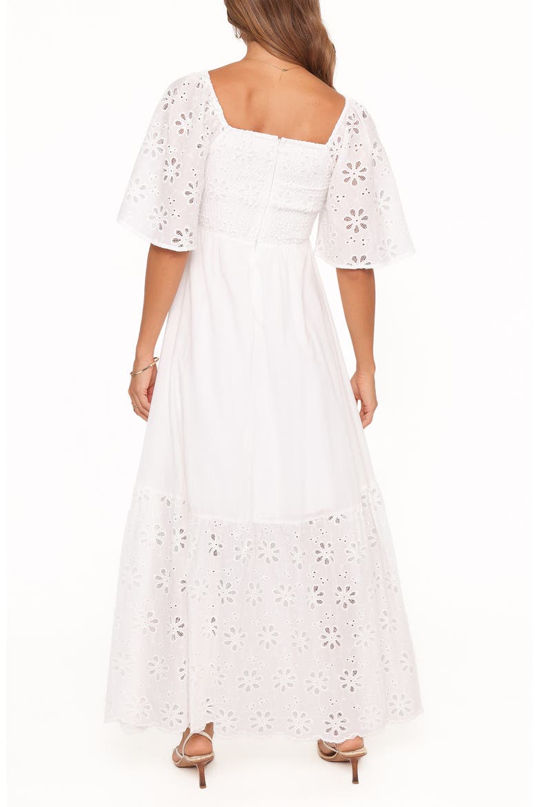 Xana Cotton Maxi Dress, Alternate, color, WHITE BRODERIE