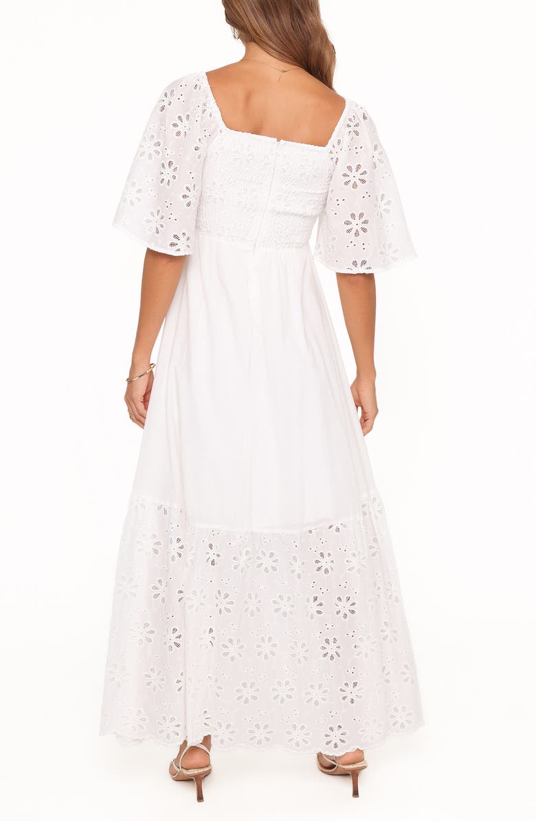Petal & Pup Xana Cotton Maxi Dress, Alternate, color, White Broderie