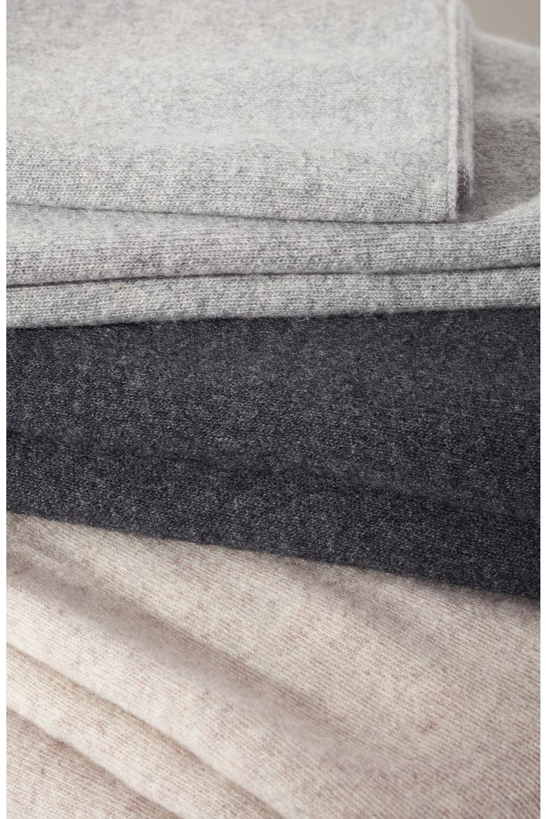 Cashmere Throw Blanket, Alternate, color, GREY DOVE HEATHER