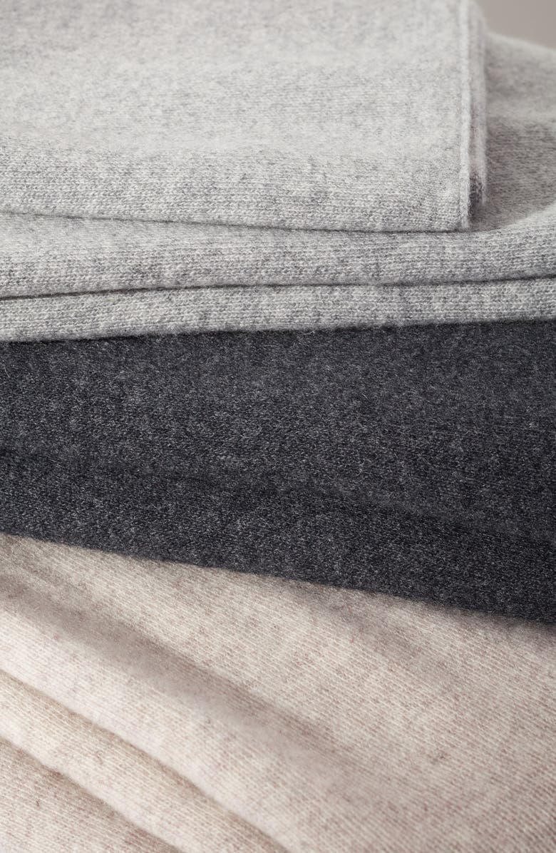 Nordstrom Cashmere Throw Blanket, Alternate, color, Grey Cinder Heather