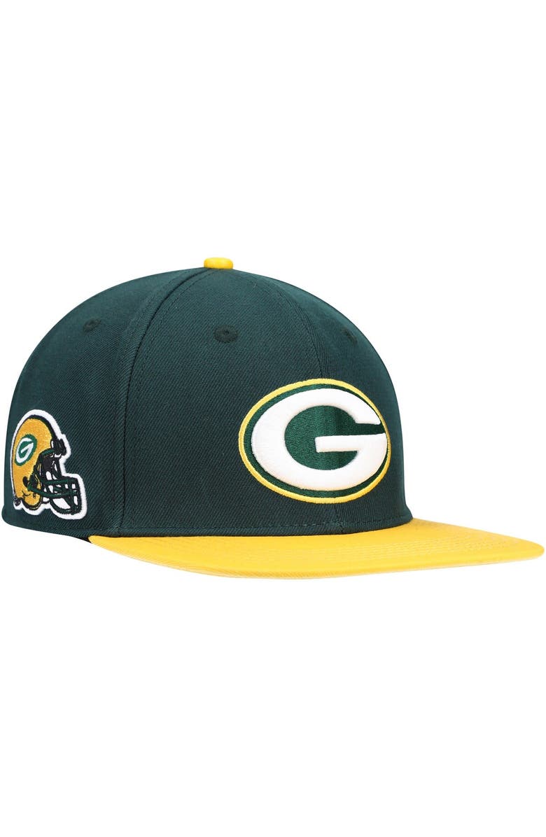 PRO STANDARD Men's Pro Standard Green/Gold Green Bay Packers 2Tone Snapback Hat, Alternate, color,