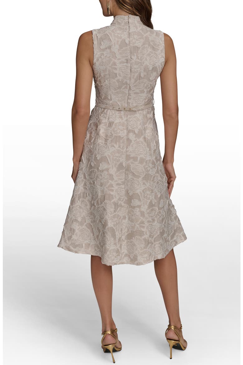 Floral Sleeveless Flare Dress, Alternate, color, SAND/ CREAM