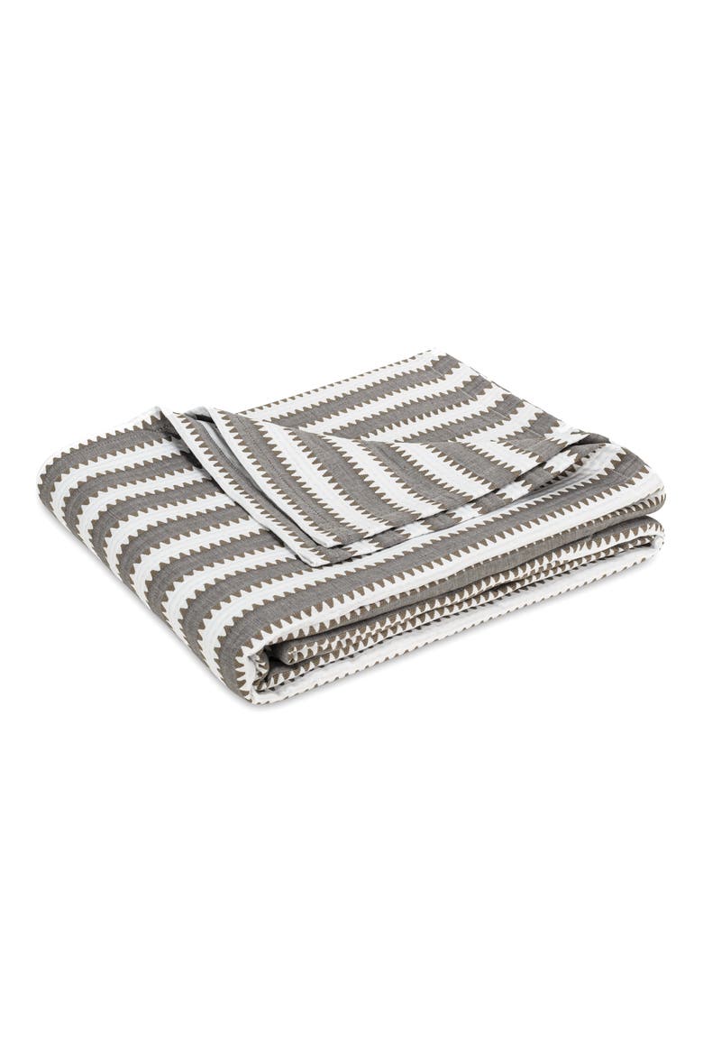 Apollo Stripe Matelassé Coverlet, Main, color, COMET