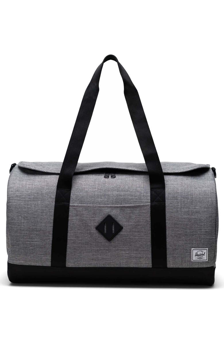 Herschel Supply Co. Heritage Recycled Polyester Duffle Bag, Main, color, Raven Crosshatch