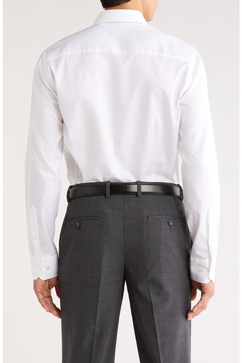 Dream White Cotton Stretch Twill Dress Shirt, Alternate, color, WHITE
