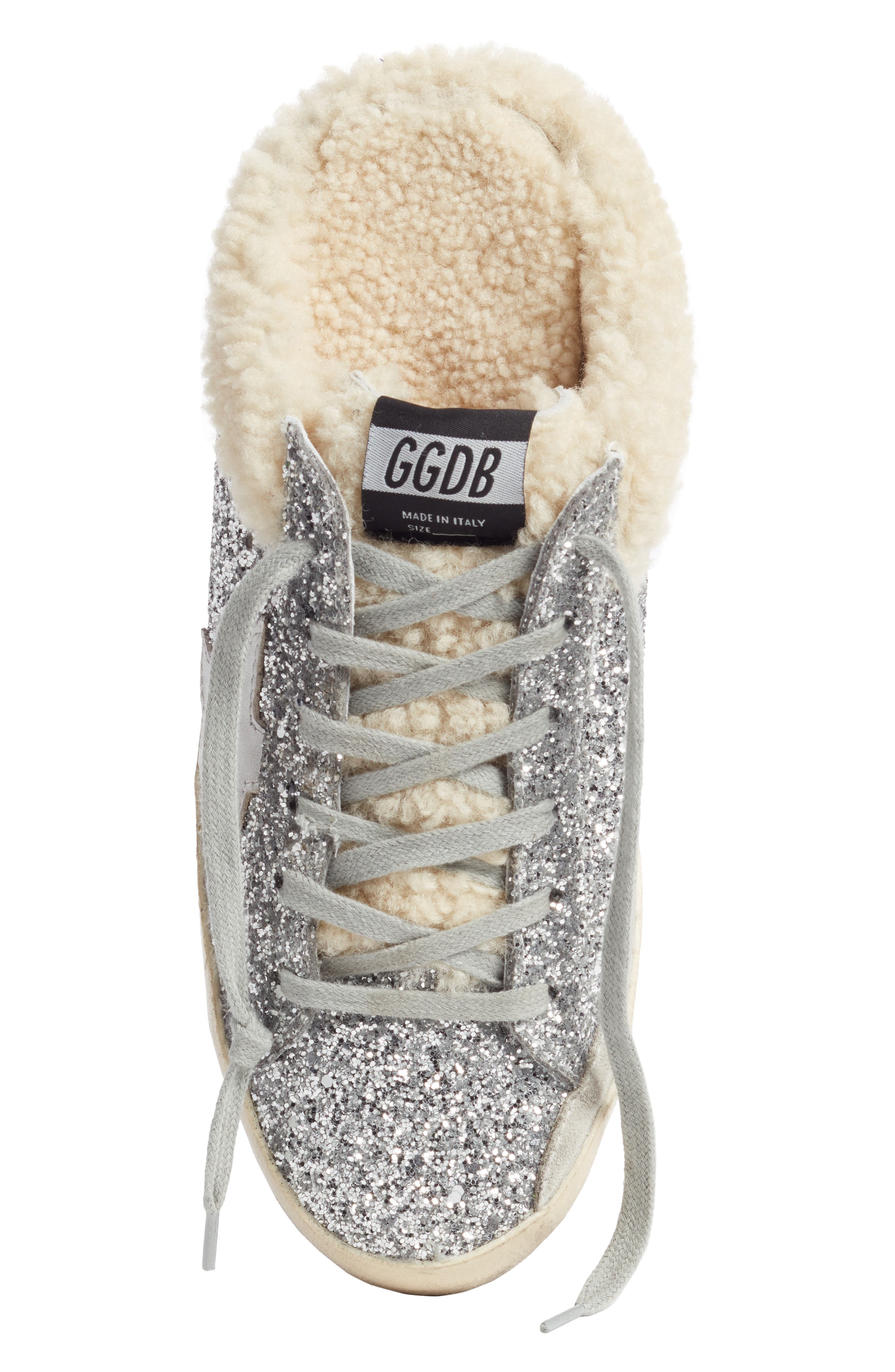 Golden Goose Sabot Superstar Genuine Shearling Slide Sneaker, Alternate, color, 