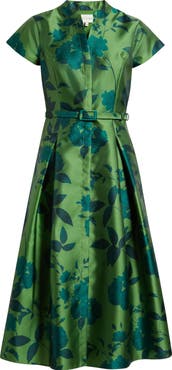 Sachin & Babi Martine Floral Mikado Cocktail Midi Dress