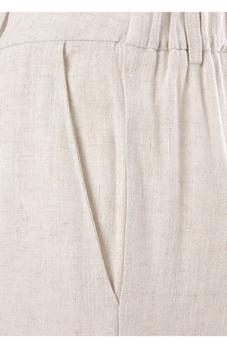 LASCANA Women's Wide Leg Linen Pants, Alternate, color, Sand