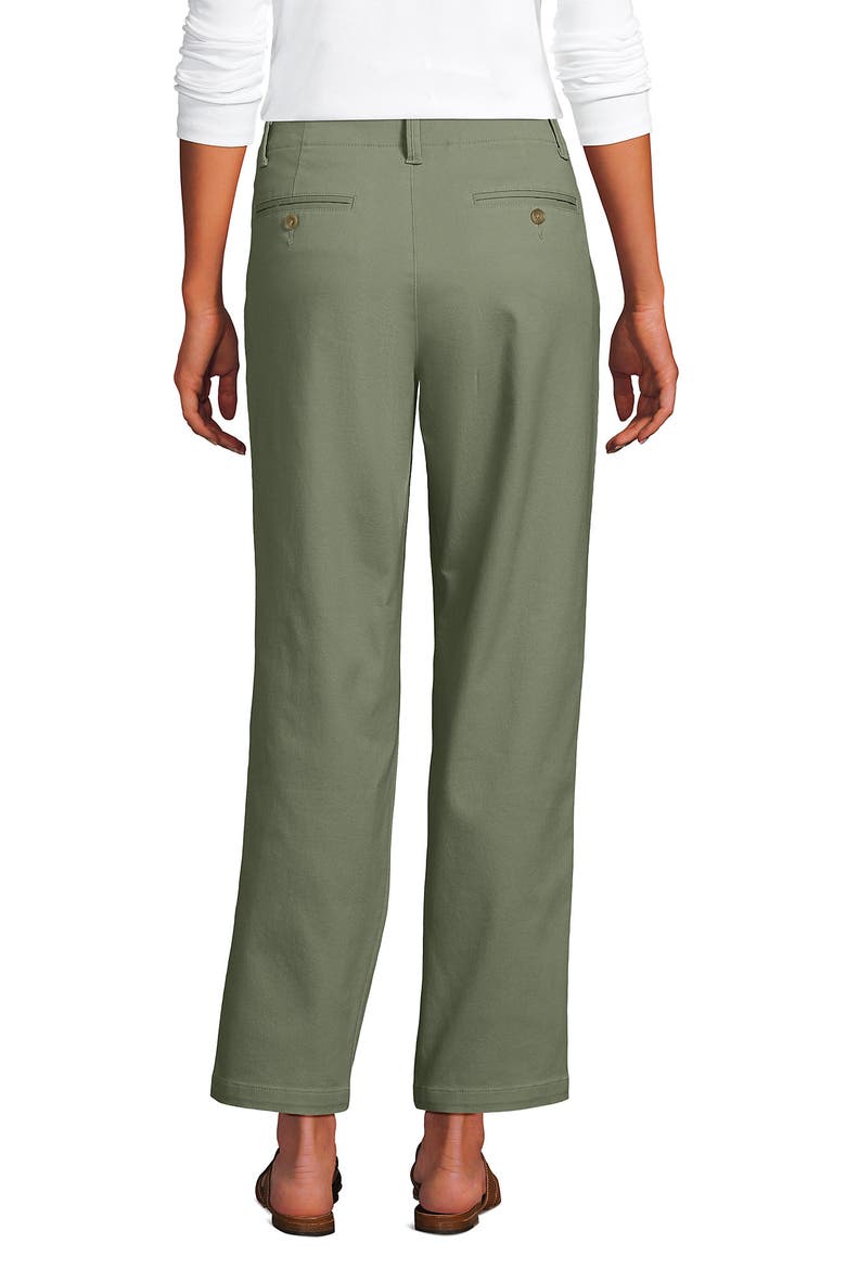 Mid Rise Classic Straight Leg Chino Ankle Pants, Alternate, color, Sage