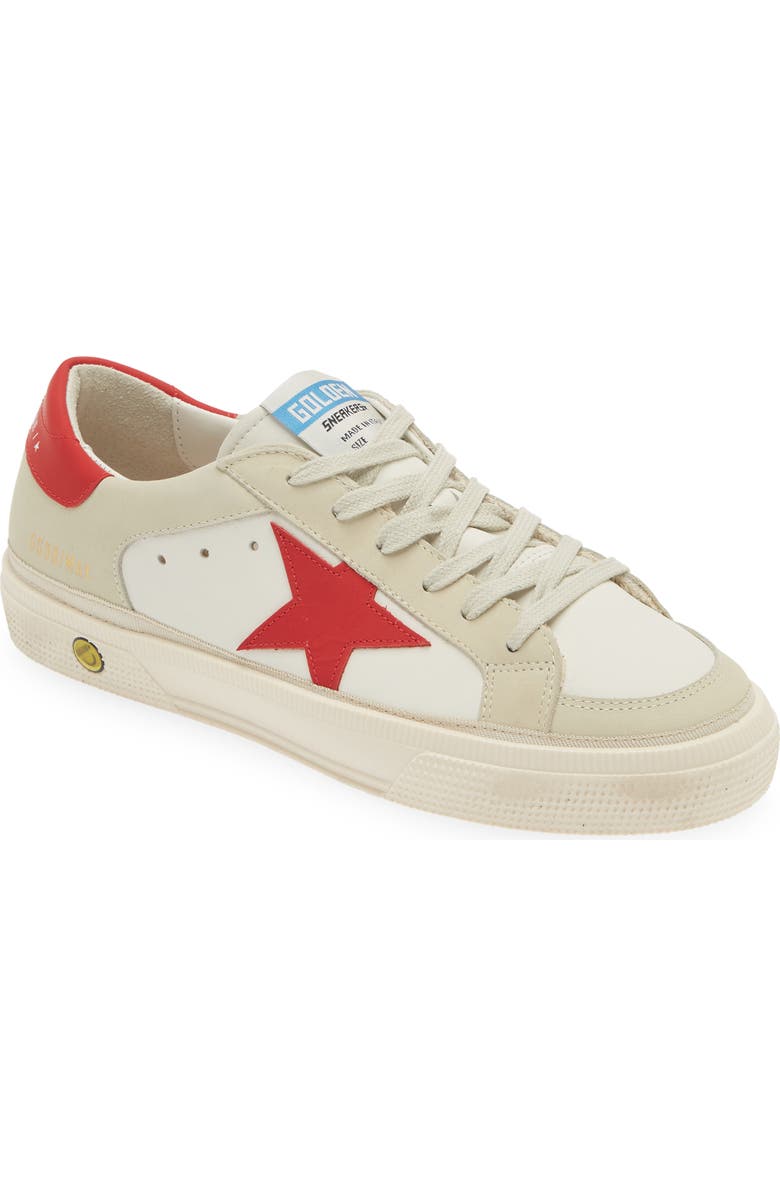 Golden Goose Kids' May School Leather Sneaker, Main, color,