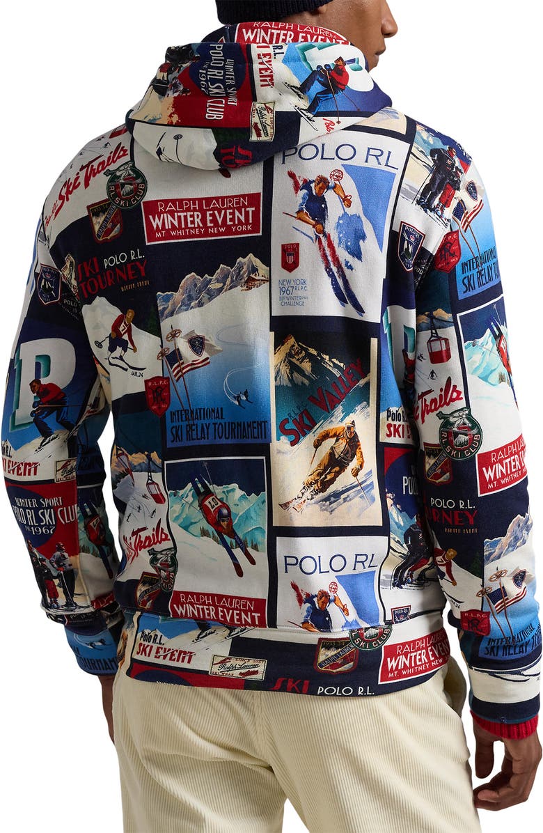 Polo Ralph Lauren Ski Patchwork Fleece Hoodie, Alternate, color,