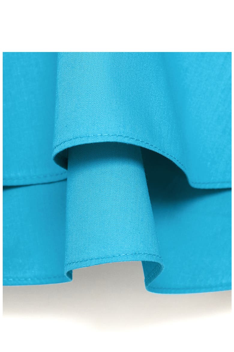 Strapless Ruffle Top, Alternate, color, BLUE