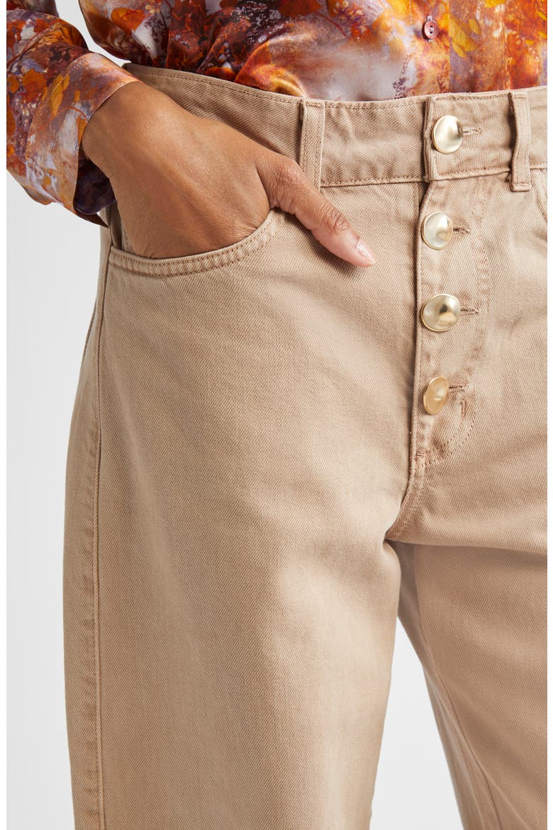 Liora High Waist Crop Wide Leg Jeans, Alternate, color, DARK CAPPUCCINO