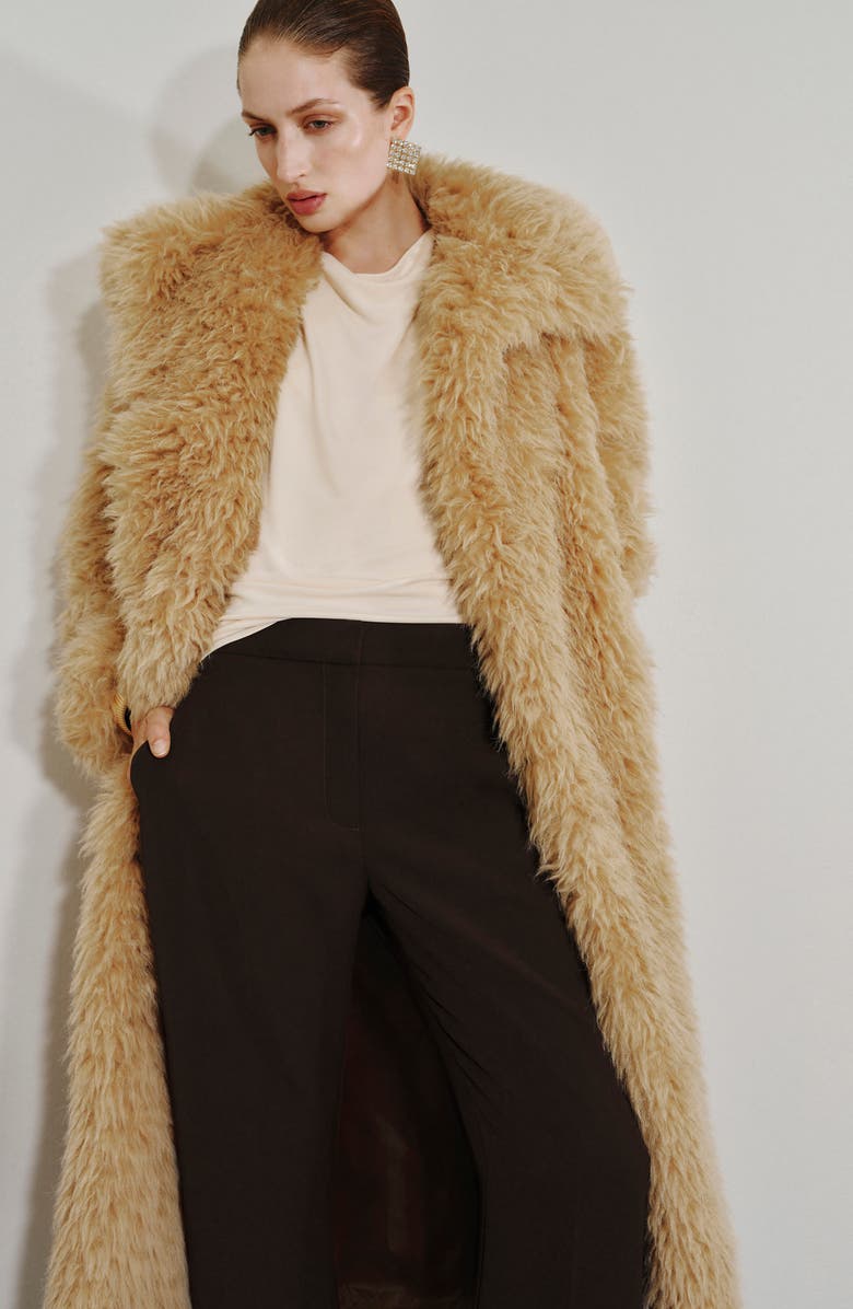 MANGO Flowy Slit Flare Pants, Alternate, color, 