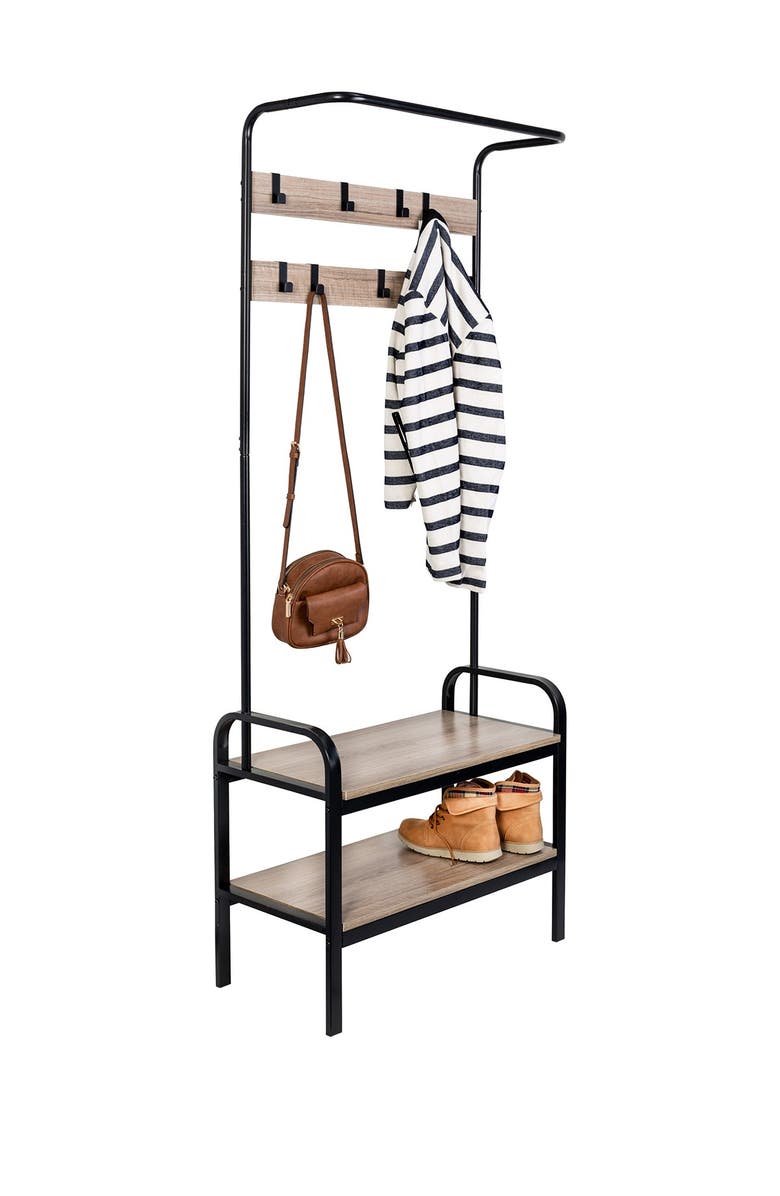 HONEY-CAN-DO Entry Rack & Bench, Alternate, color, 