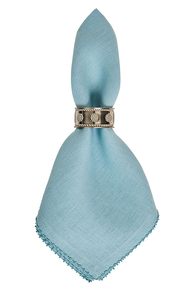 Set of 4 Berry Scallop Linen Napkins, Alternate, color, LIGHT BLUE