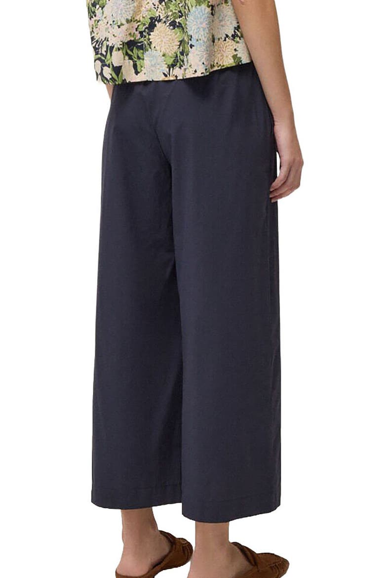 Poplin Culottes Trousers, Alternate, color, Blue