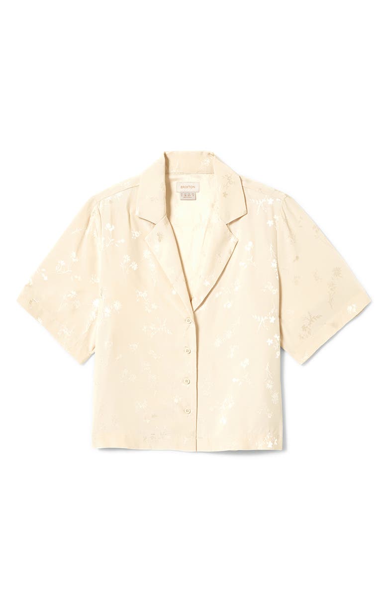 Brixton Floral Jacquard Camp Shirt, Alternate, color, Whitecap Floral Jacquard