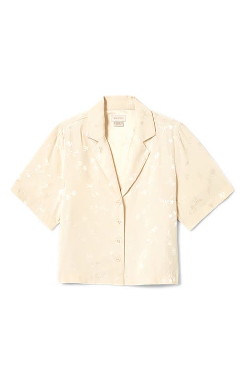 Floral Jacquard Camp Shirt