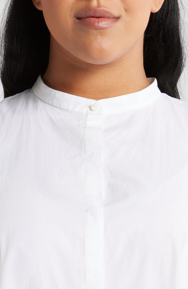 Eileen Fisher Mandarin Collar Sleeveless Organic Cotton Midi Shirtdress, Alternate, color, 