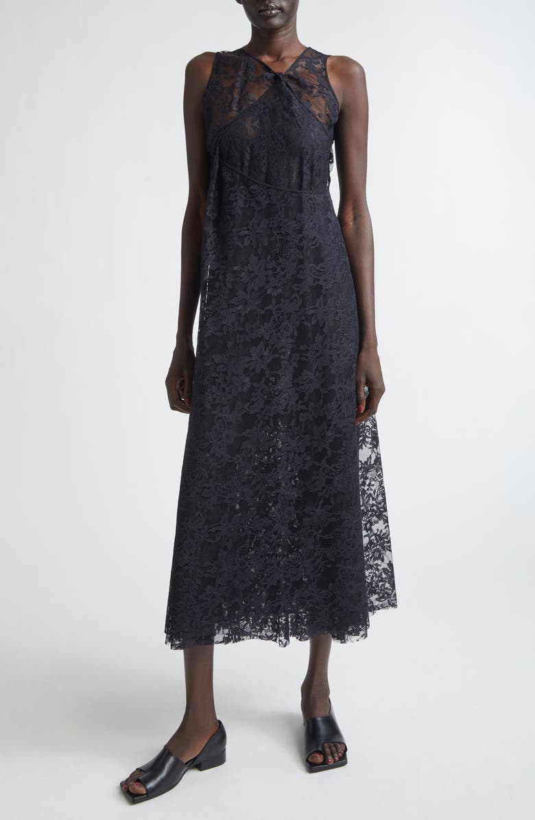 Junya Watanabe Nylon Raschel Lace Dress, Main, color, Black