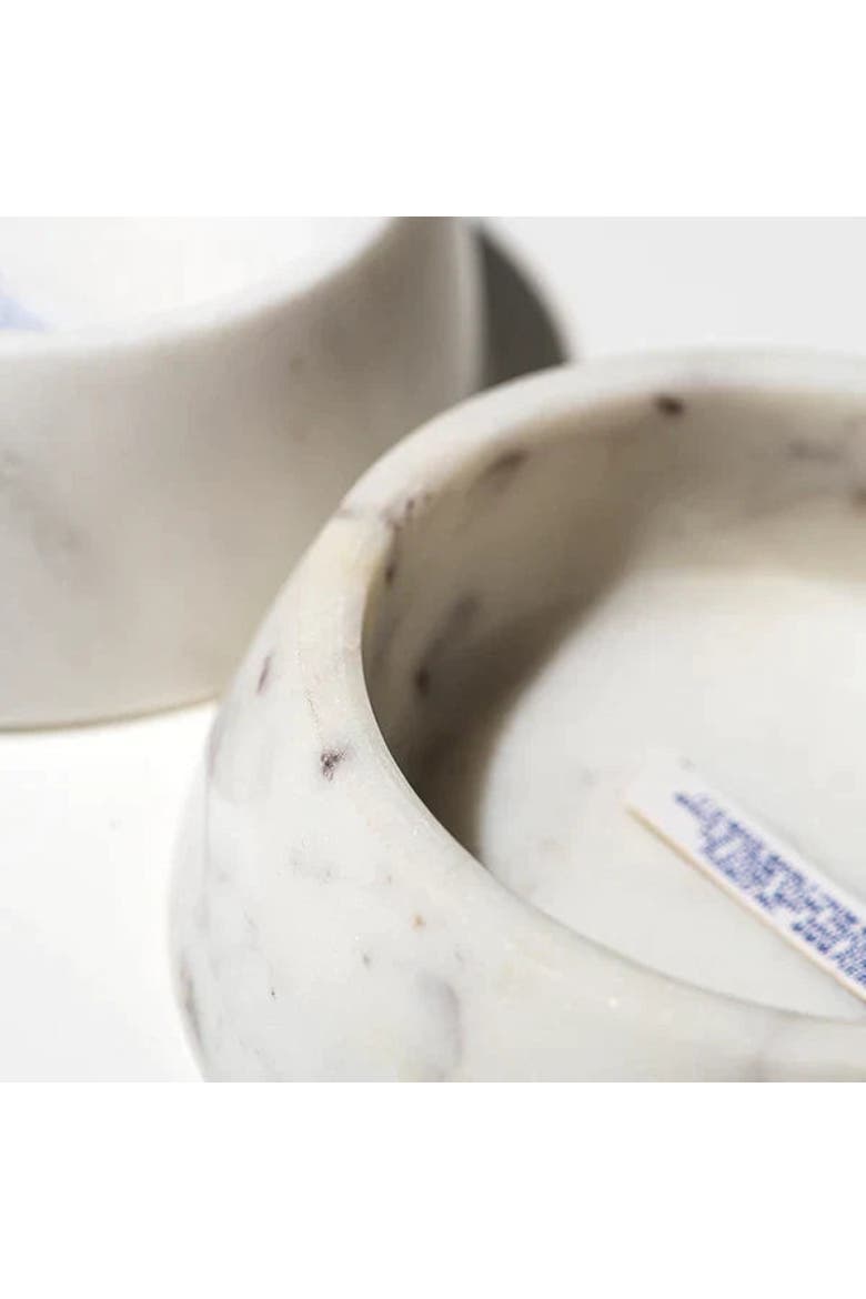 Marble Pet Bowl, Alternate, color, White