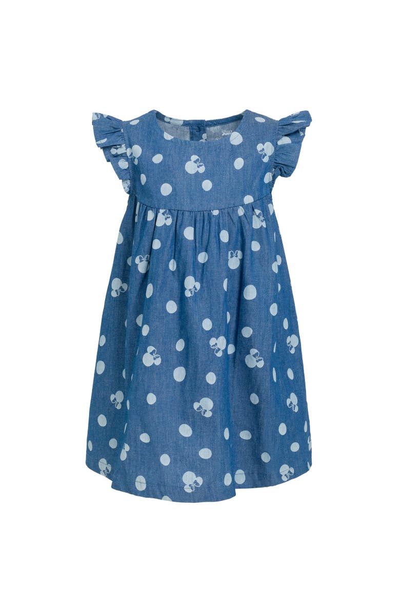 Disney Minnie Mouse Sleeveless Chambray Dress, Main, color, Blue