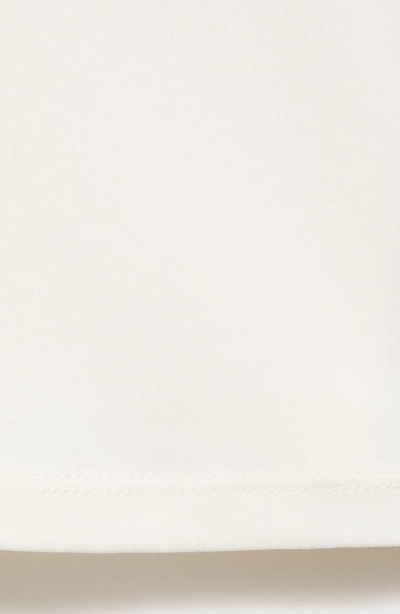 MANGO Flower Embroidered Cotton T-Shirt, Alternate, color, Off White