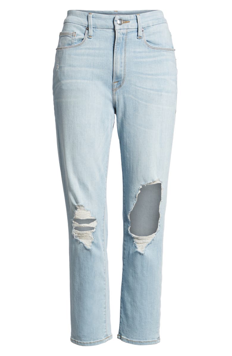 Good American Good Cuts High Rise Boyfriend Jeans, Main, color, 