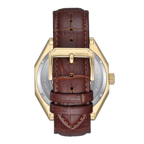 Heritor Automatic Antoni 24 Hour Mens Watch In Brown