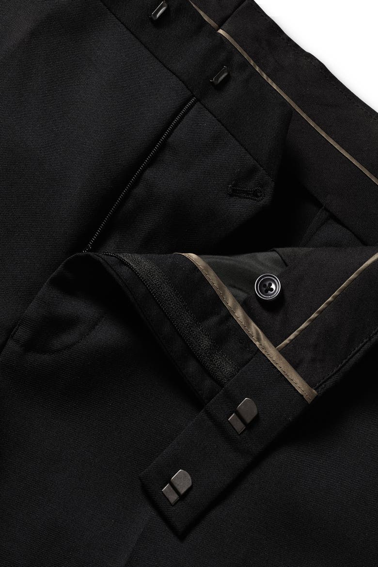 Slim Fit Natural Stretch Twill Suit Pants, Alternate, color, BLACK