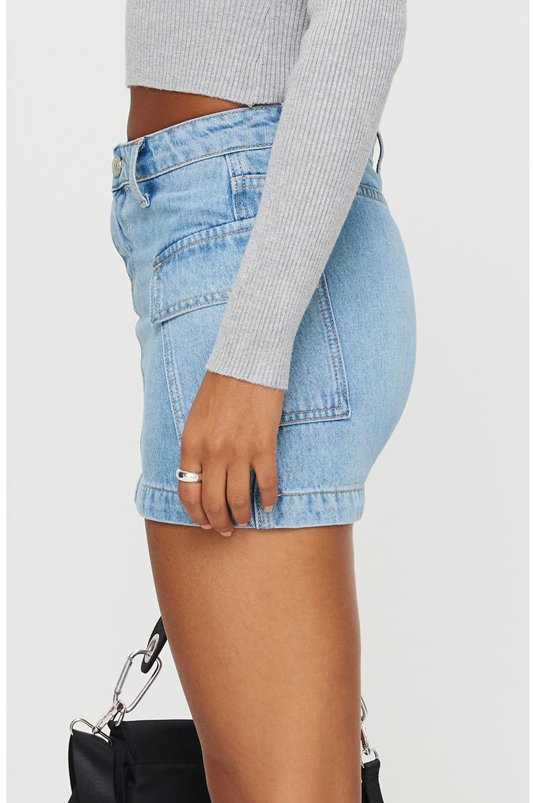 Zakai Denim Cargo Miniskirt, Alternate, color, LIGHT/ PASTEL BLUE
