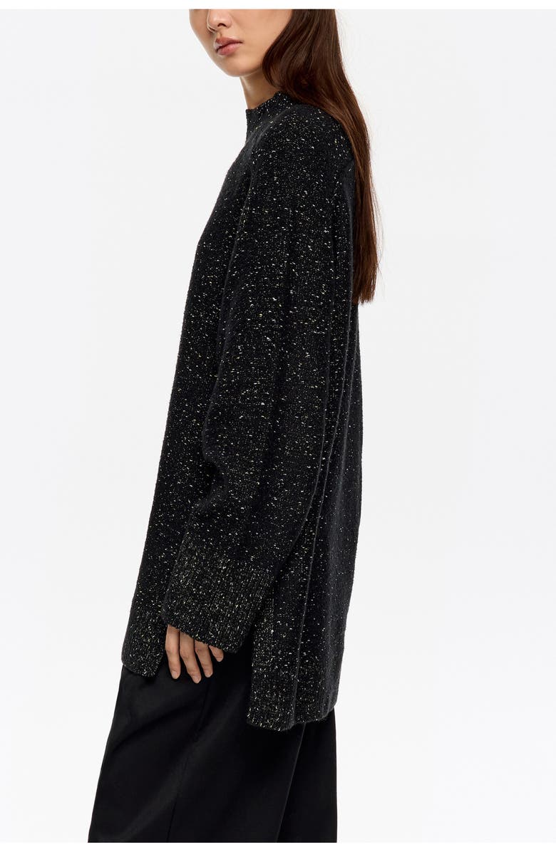 Bimba y Lola Neps Side Slits Sweater, Alternate, color, Black