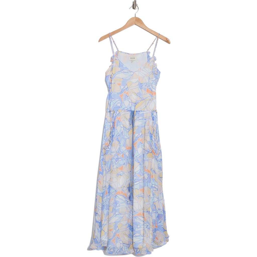 Joie Hollie Ruffle Chiffon Maxi Dress In Hydrangea Multi