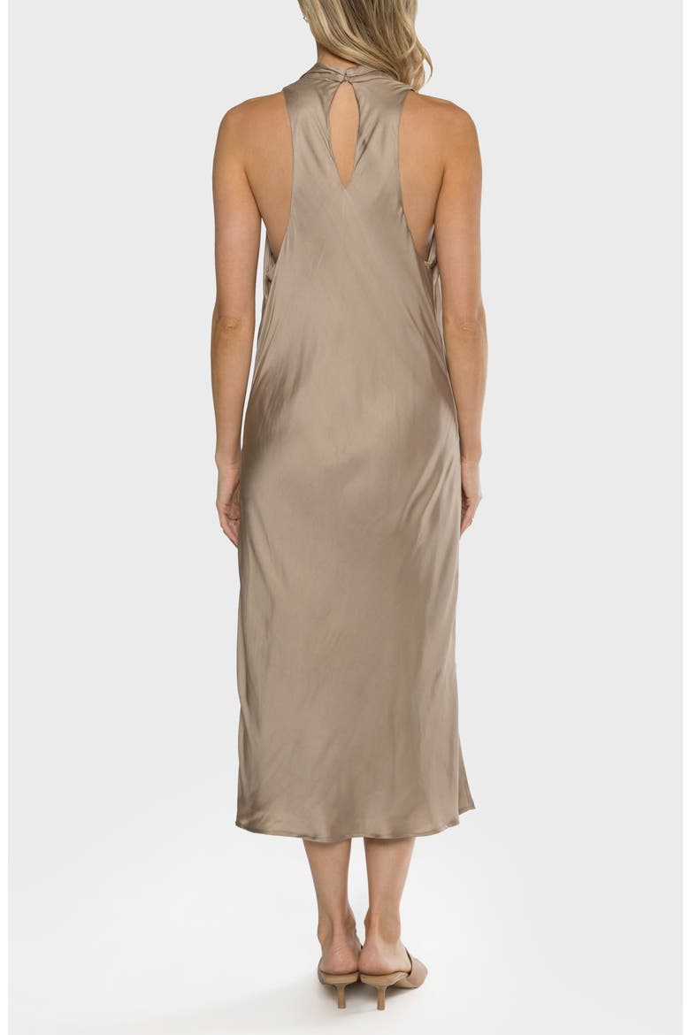 Grotto Cowl Neck Midi Dress, Alternate, color, MOCHA