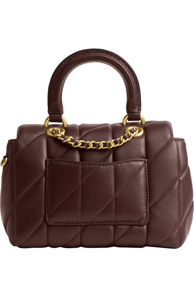 COACH Tabby Quilted Leather Convertible Top Handle Bag, Alternate, color, Maple