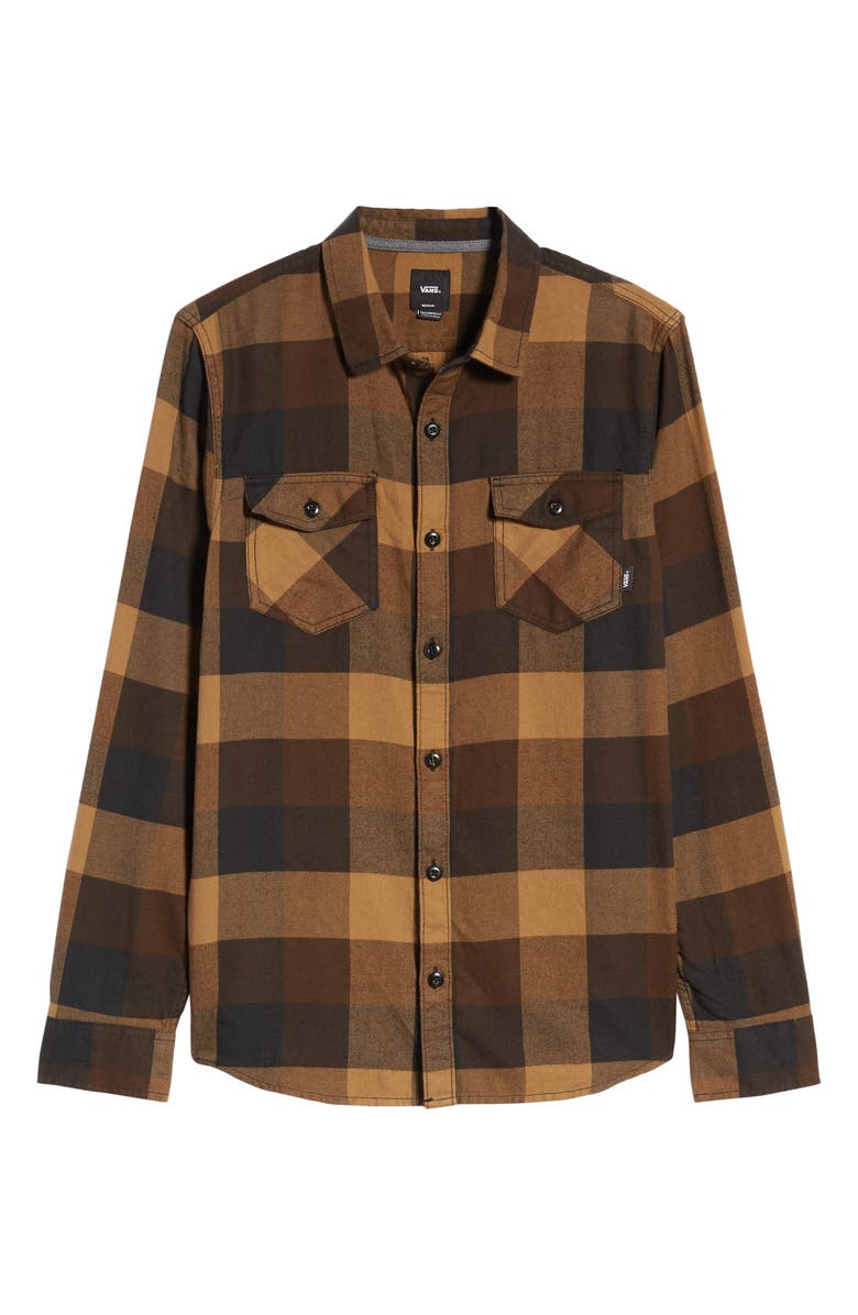 Vans Box Tailored Fit Buffalo Check Button-Up Flannel Shirt, Alternate, color, 
