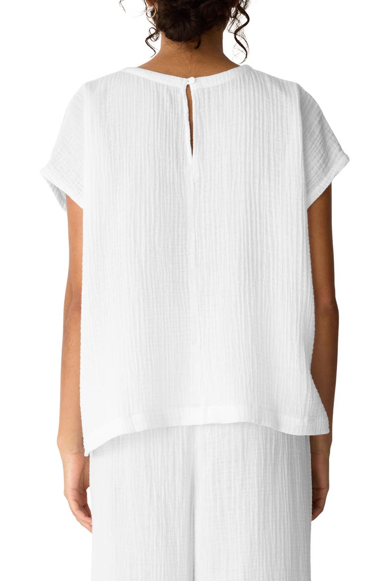 Round Neck Square Top, Alternate, color, WHITE